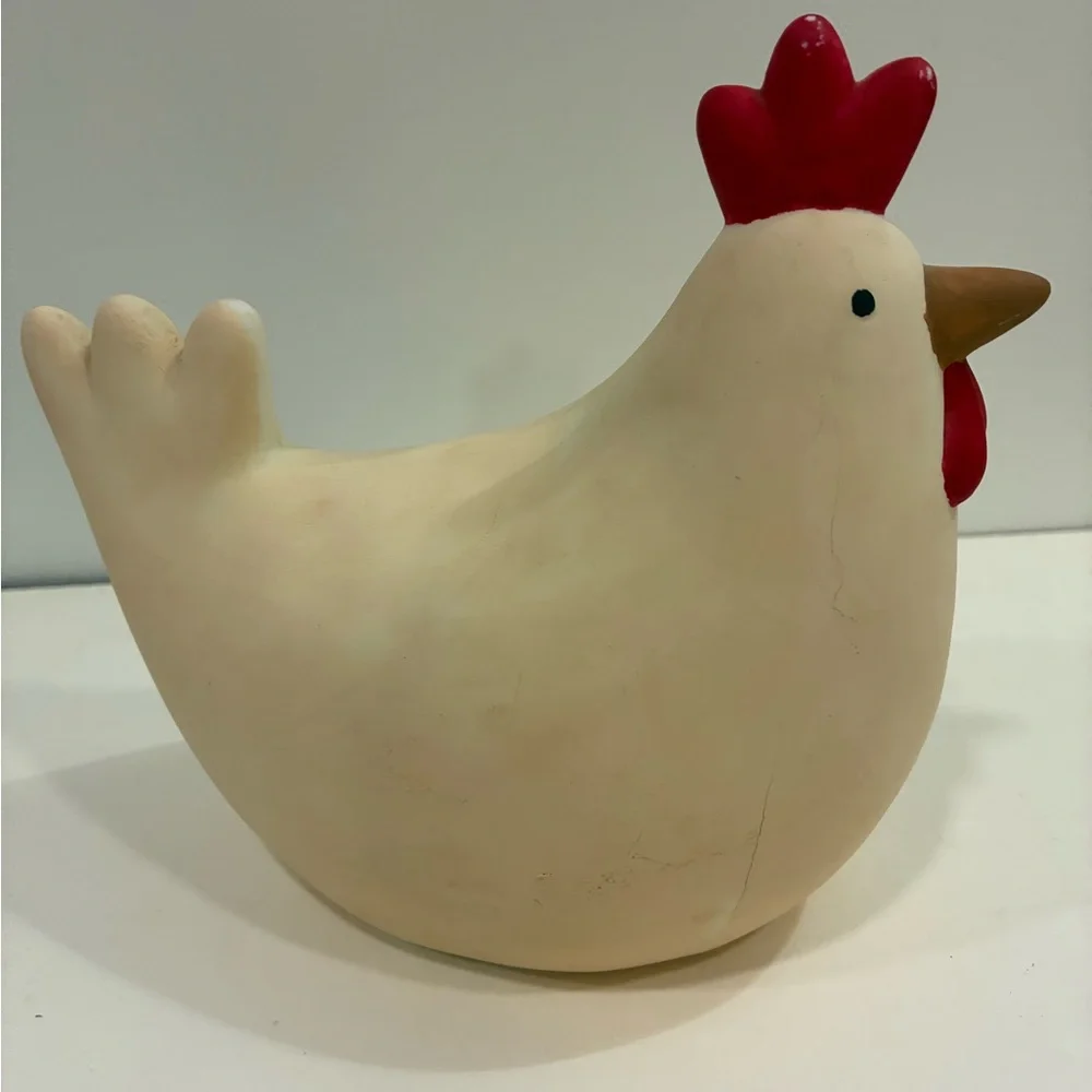 Easter Chicken Light W/Floral Cut Out light inside is YES included Kitsch Decor
